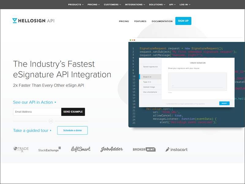 hellosign api