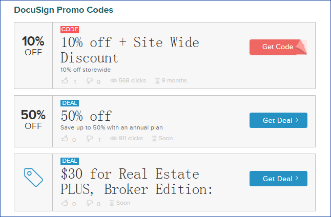 docusign promo code