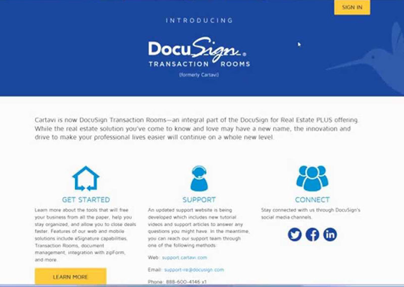 docusign transaction rooms