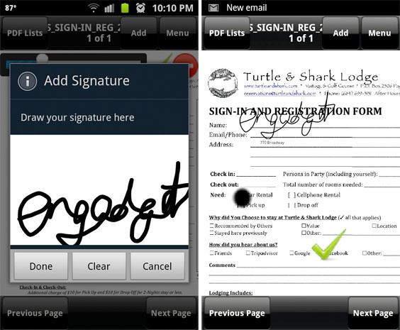 how to sign pdf on android