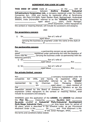 Land Lease Agreement And Farm Land Lease Agreement