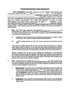 Residential Agreement Template