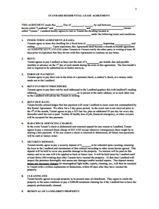 Sample Lease Agreement Template