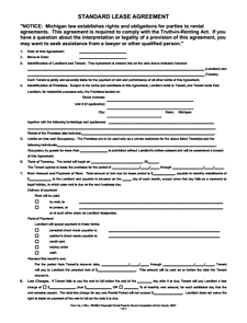 Standard Lease Agreement Template