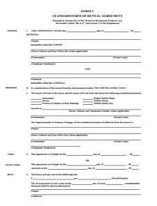 Standard Lease Agreement Template