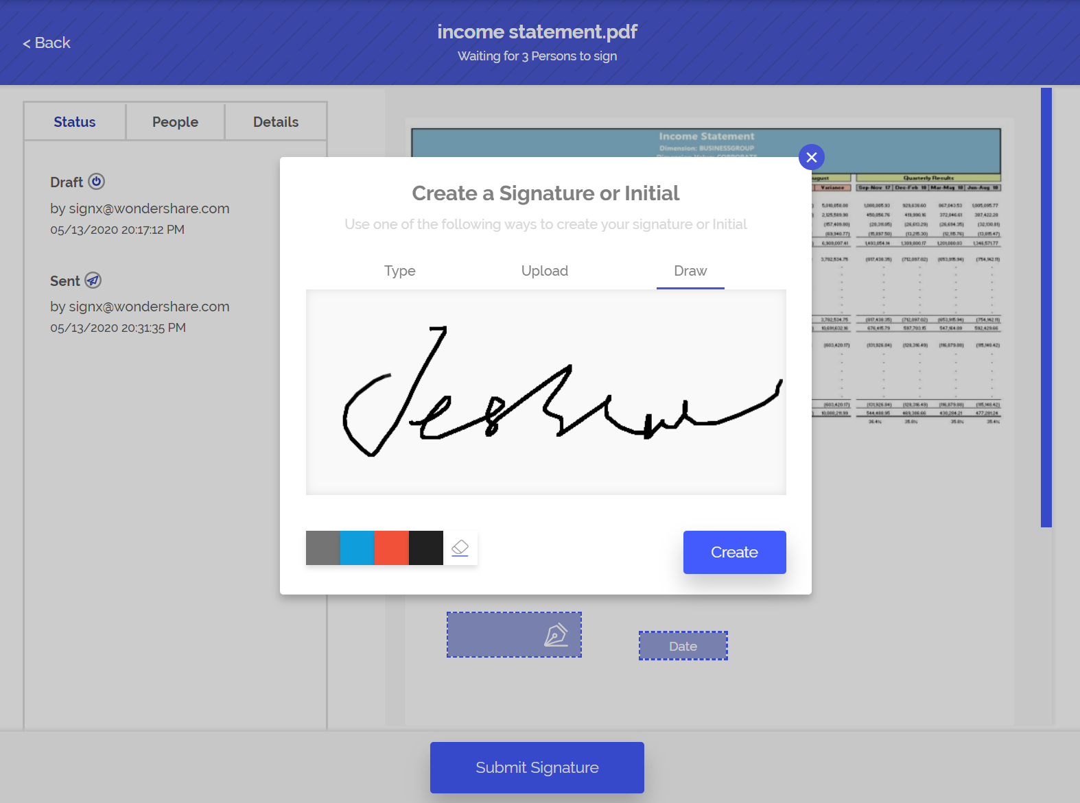 create a handwritten signature